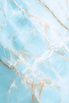 Marmoroberfläche in sanften Blautönen von Poster Art Shop