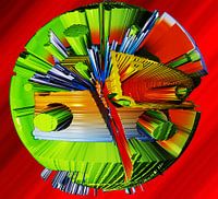 Farbenkreise in Rot  , color circles in red