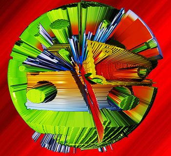 Farbenkreise in Rot  , color circles in red