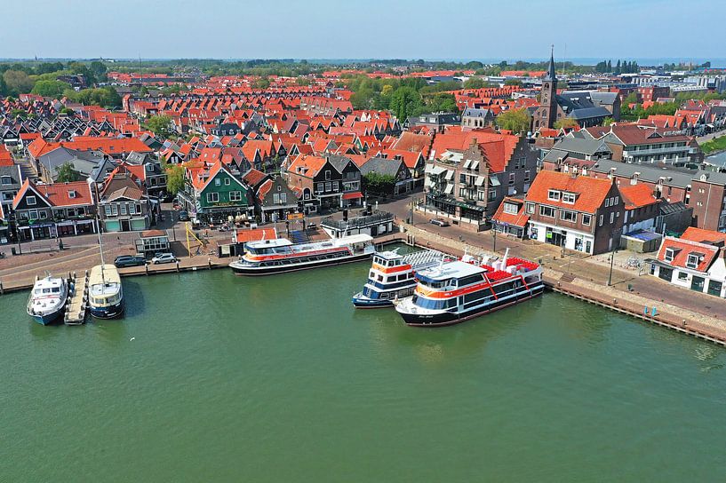 Aerial view of the town of Volendam by Eye on You