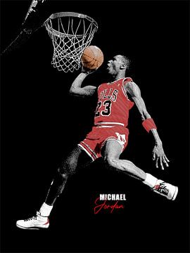 Michael Jordan Lijn Kunst van Andika Bahtiar