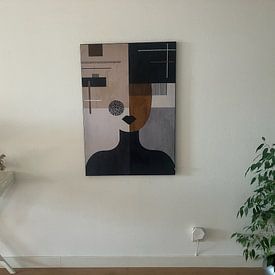 Customer photo: Abstract porrtet by Mirjam Duizendstra, on art frame
