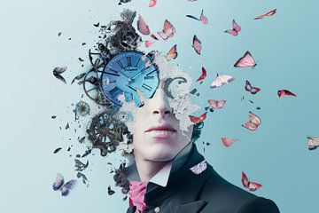 portrait, man, surrealism 