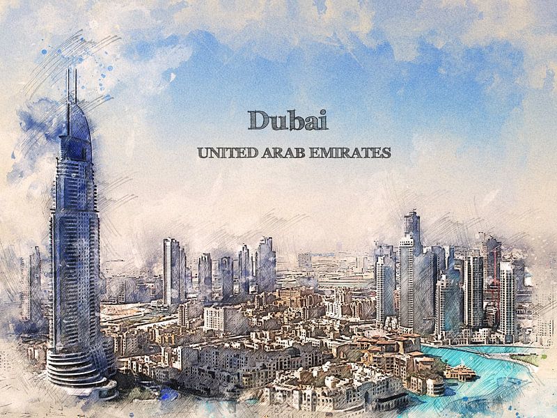 Dubai von Printed Artings