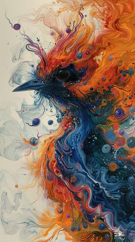 alcohol inkt - vogel