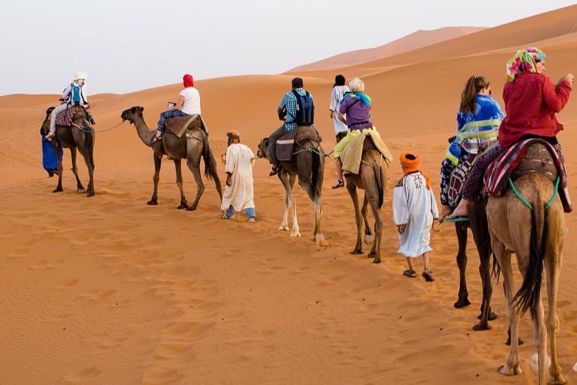 Karavaan in woestijn van BTF Fotografie