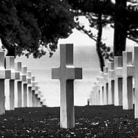 Cross on American cemetery
