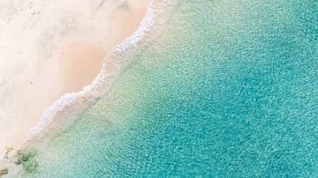 Kristalhelder Blauw Water van de Caribische Zee vanuit de Lucht, Curaçao van Eiland-meisje