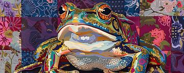 Bunter Frosch | GlitterGaze von Blikvanger Schilderijen