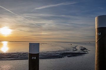 zonsondergang bij de pier van Holwerd van anne droogsma