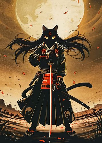 Cat Samurai Warrior