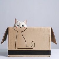 Kat in de doos