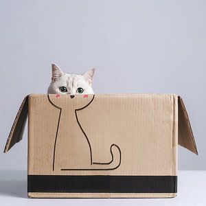 Katze in der Schachtel, Terry F von 1x