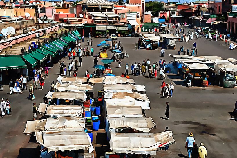 View Over Jemaa el Fnaa 1 by Dorothy Berry-Lound