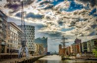 Hamburg Hafencity met wolken van Dieter Walther thumbnail