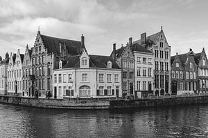 Der berühmte Spiegelrei in Brügge | Schwarz-Weiß | Stadtfotografie
