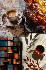 Abstrakte Kaffee-Kunst von Egon Zitter