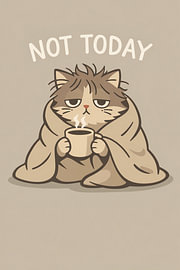 Not today, cat by DesignDoodle