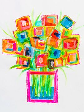 Flowers Neon Pink van Danielle Ducheine