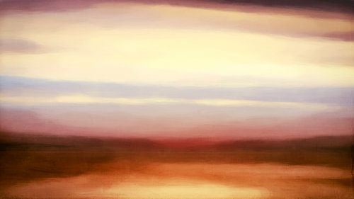 Zonsondergang aan zee