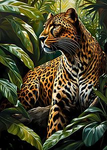 Léopard dans la jungle