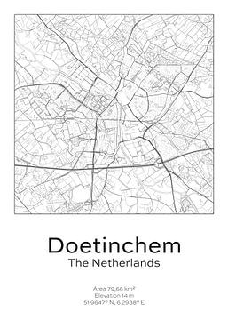 Stads kaart - Nederland - Doetinchem van Ramon van Bedaf