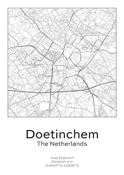 City map - Netherlands - Doetinchem by Ramon van Bedaf