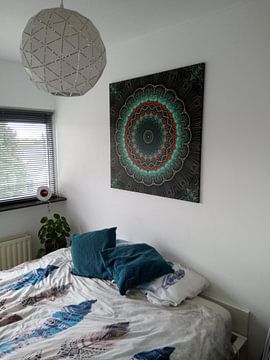 Klantfoto: Mandala illusie groen van Marion Tenbergen