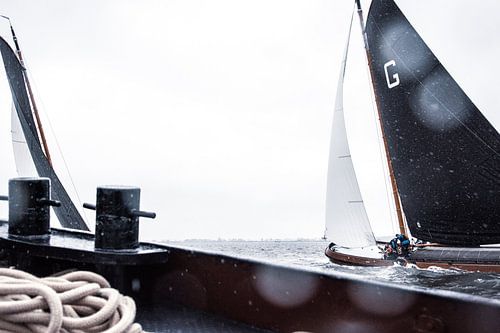 Skûtsje von Grouw im Sturm!