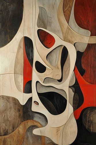 Dynamisch abstract kunstwerk met levendige kleuren