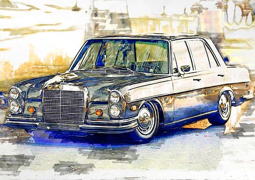 Mercedes Benz oldtimer (aquarel paint).