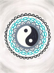 Yin en Yang Mandala van Sandra Steinke