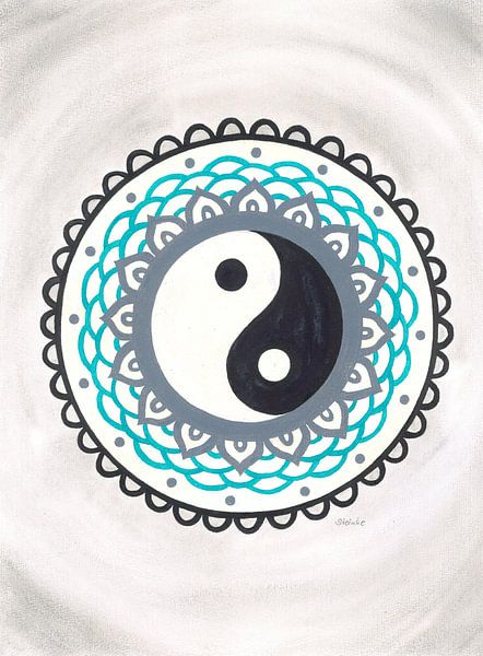 Yin and Yang Mandala by Sandra Steinke