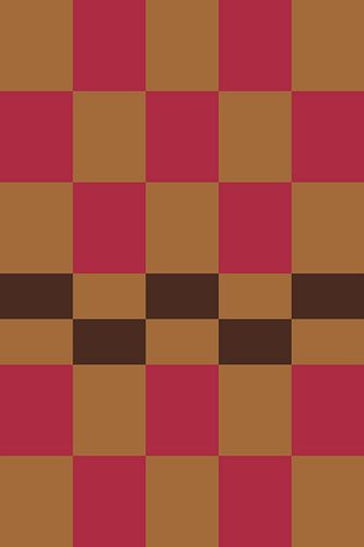 Retro kunst uit de jaren 70. Abstracte geometrische vormen in roze, oker, bruin.