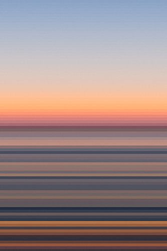 Linescapes, landschap (Sihanoukville, Cambodja) omgezet in lijnen