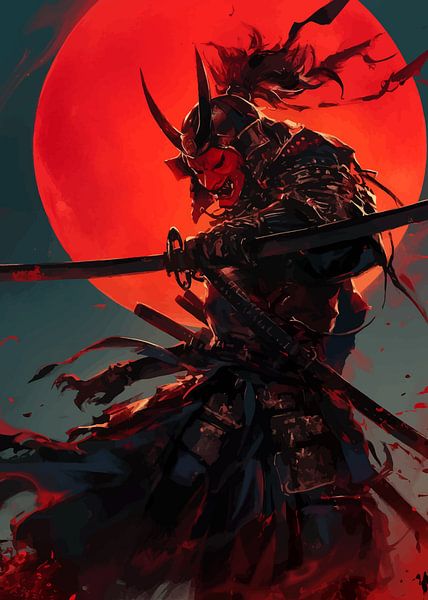 Samurai mit Oni-Maske 2 von MIROKKU