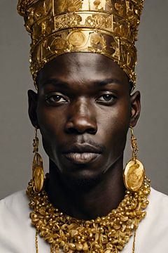 Afrikaanse man met goud van Bernhard Karssies
