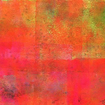 Quadratischer Apfel abstraktes Acrylgemälde