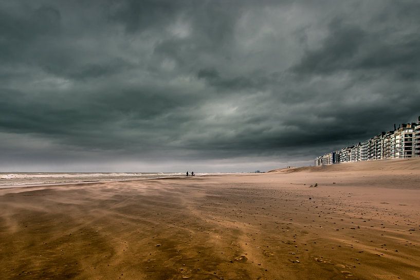 Wenduine Beach - stormy weather by Michel Pyck
