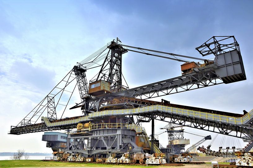 Former coal excavators in the former Golpa-Nord open-cast mine near Gräfenhainichen by Heiko Kueverling