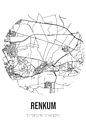 Renkum (Gelderland) | Landkaart | Zwart-wit van Rezona thumbnail