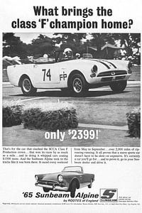 Vintage advertentie ‘65 Sunbeam Alpine! van Jaap Ros