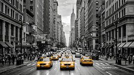 New York in Schwarz und Gelb von Manjik Pictures