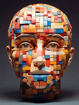 Head Made Of Blocks by TOAN TRAN