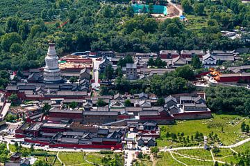 De tempels van Wutai Shan in China van Roland Brack