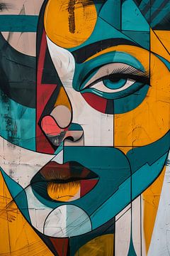 Cubist abstract face by Poster Art Shop