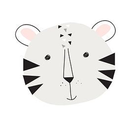 Baby room, wall decoration, grey white black, by www.annemiekebezemer.nl