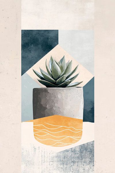 Grün und Geometrie – Pflanzenkunst von Poster Art Shop