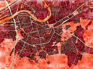 Karte von Offenbach am Main im stil 'Amber Autumn'