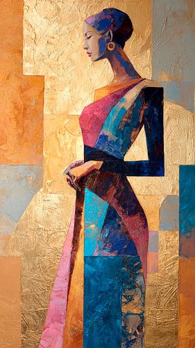 Sierlijk damesportret abstract modern